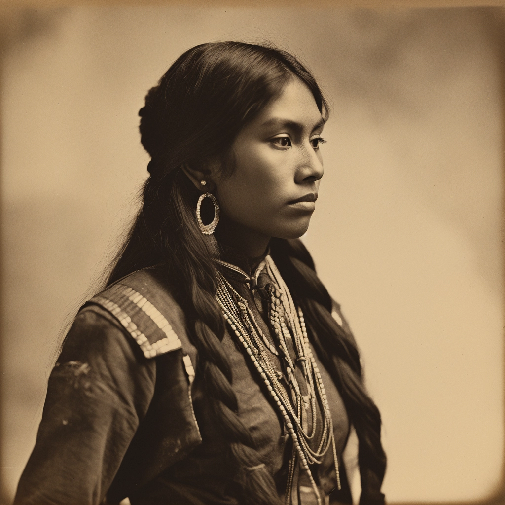 Фото коренная американка. Теги: Индейцы, Брюнетки (№ Native American woman 8)